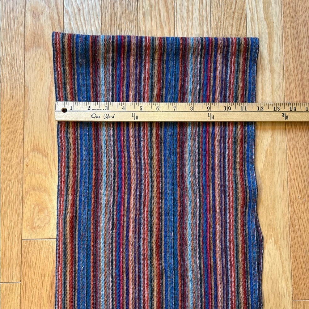 100% wool scarf, men, woman, unisex, multicoloured stripes, like new! - Picture 6 of 7